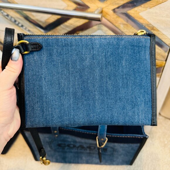 Coach Denim Field Tote 30, EUC, some imperfections - Picture 12 of 14